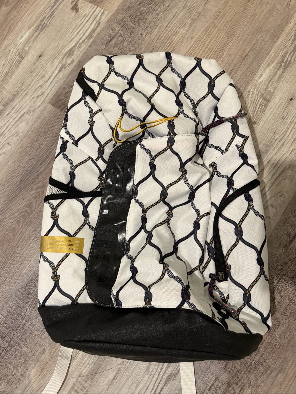 Nike Hoops Elite Pro Printed Backpack-White Chains